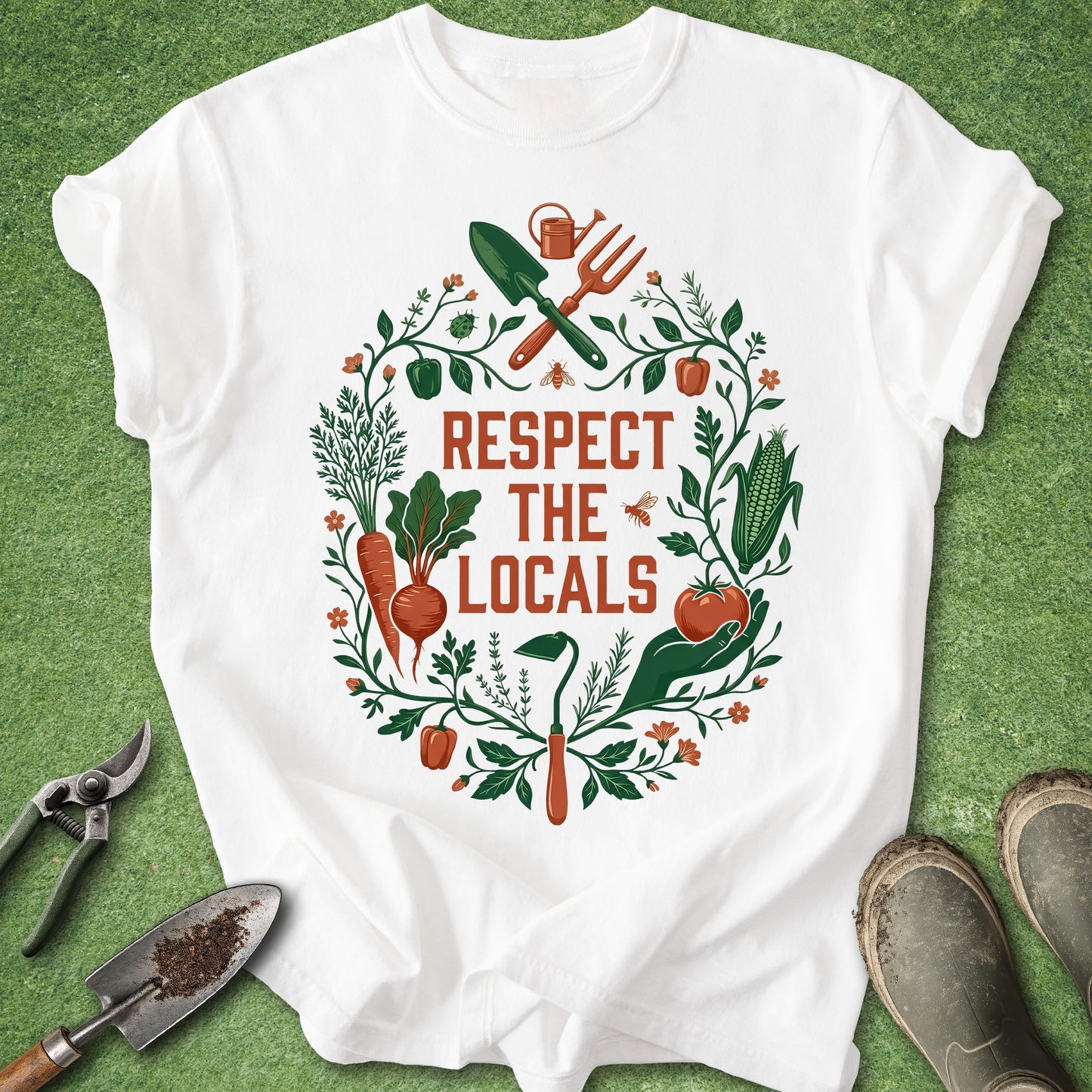plant lover t-shirt with nature illustration