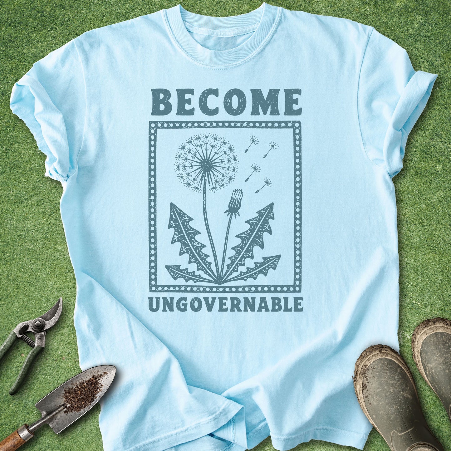 botanical illustration shirt with vintage style