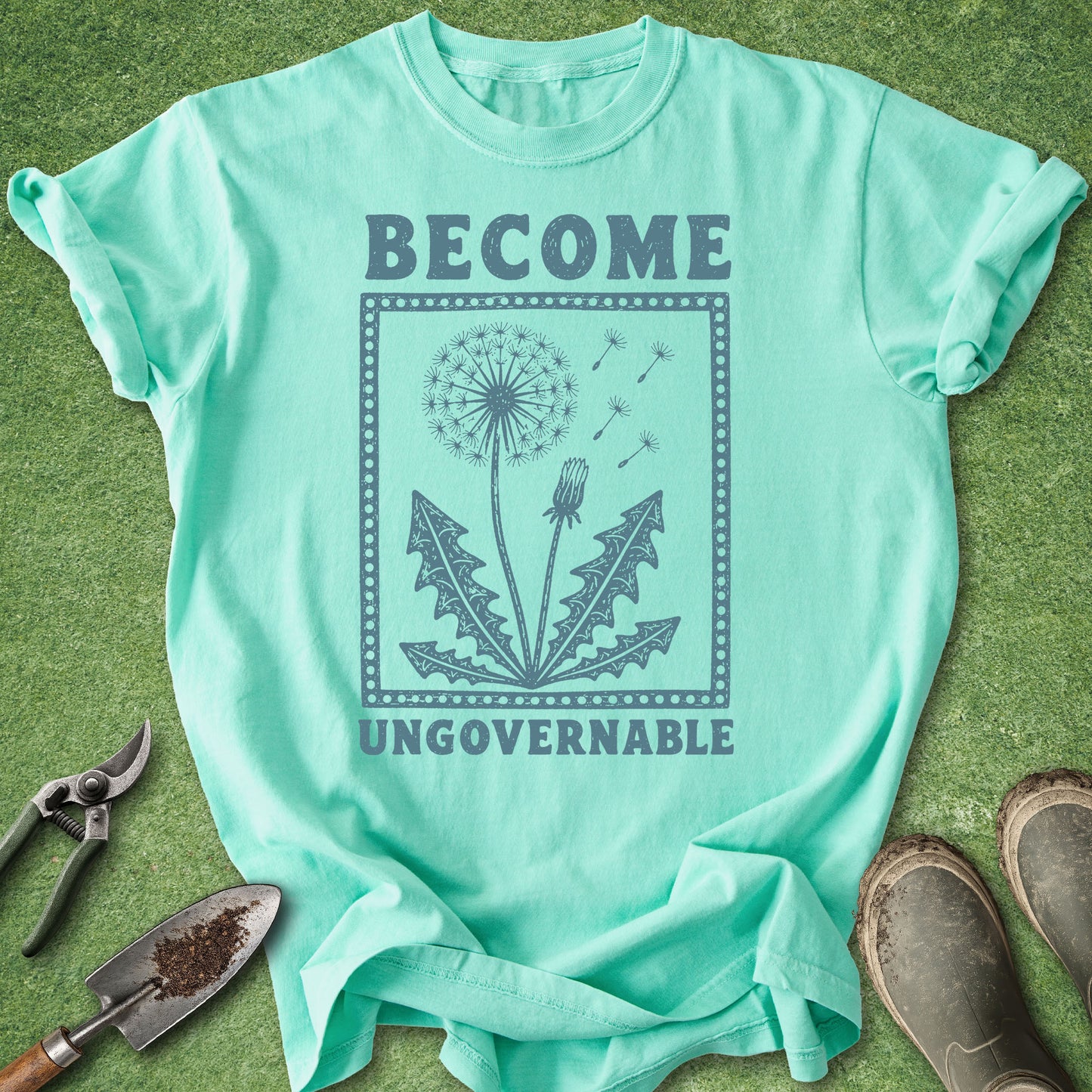 botanical illustration shirt with vintage style