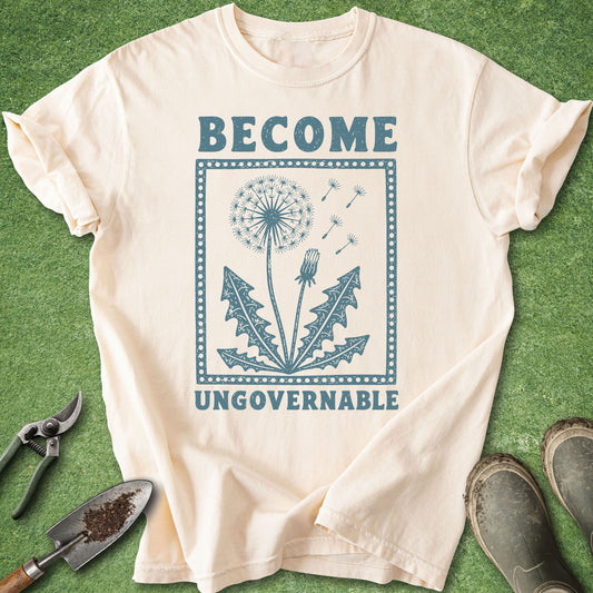 With a vintage botanical feel and bold typography, this tee blends nature aesthetics with a rebellious edge.