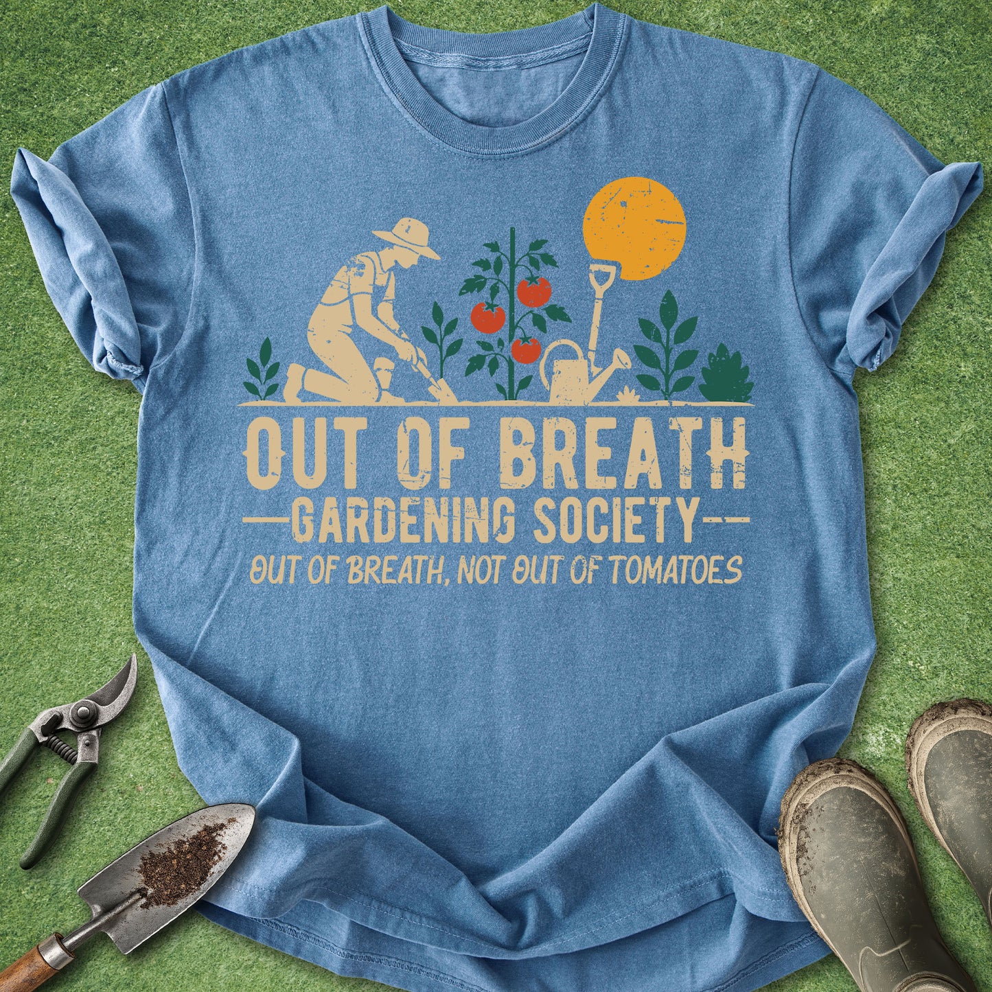 retro gardening society t-shirt for plant lovers
