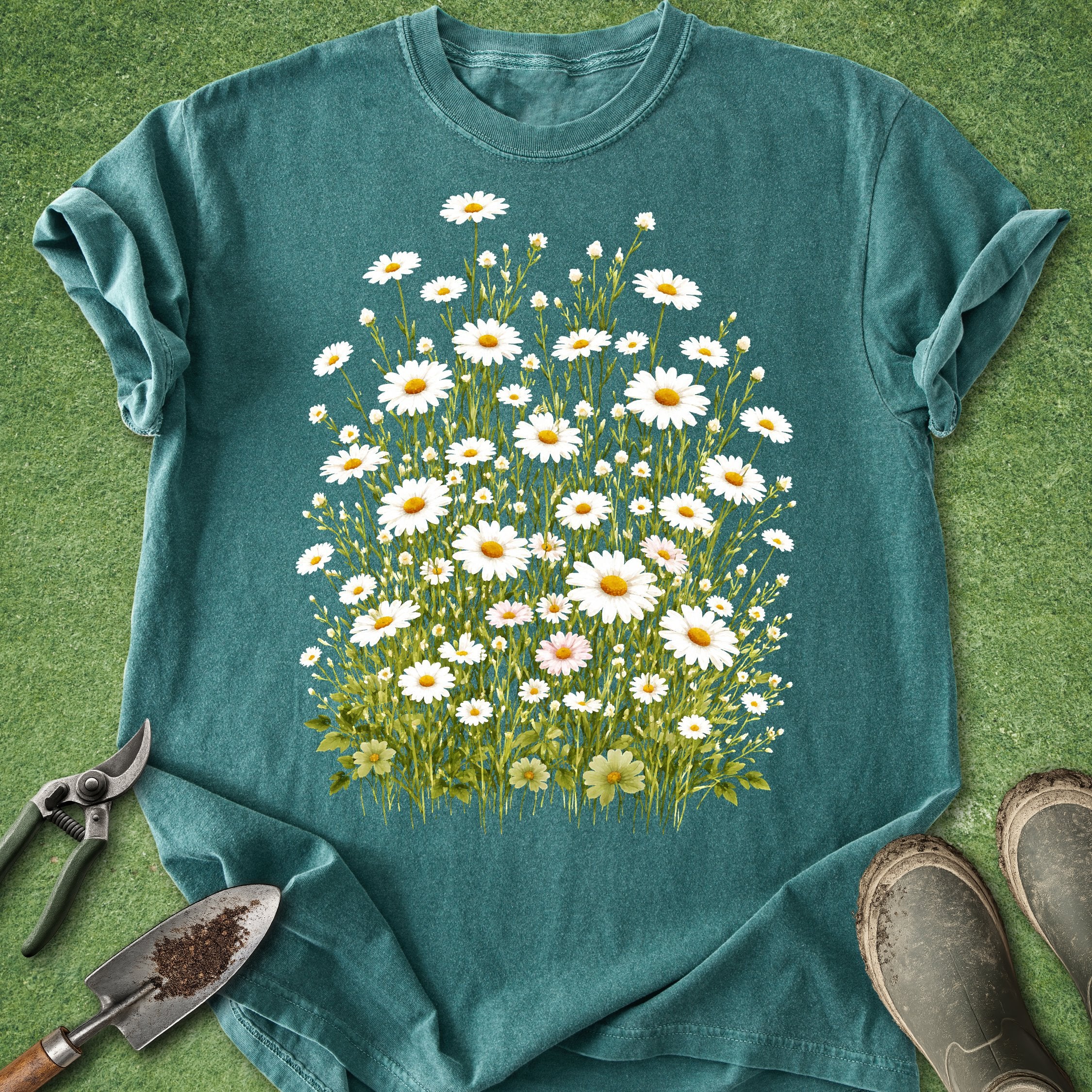 daisy flower shirt wildflower botanical floral t shirt cottagecore nature lover aesthetic garden shirt