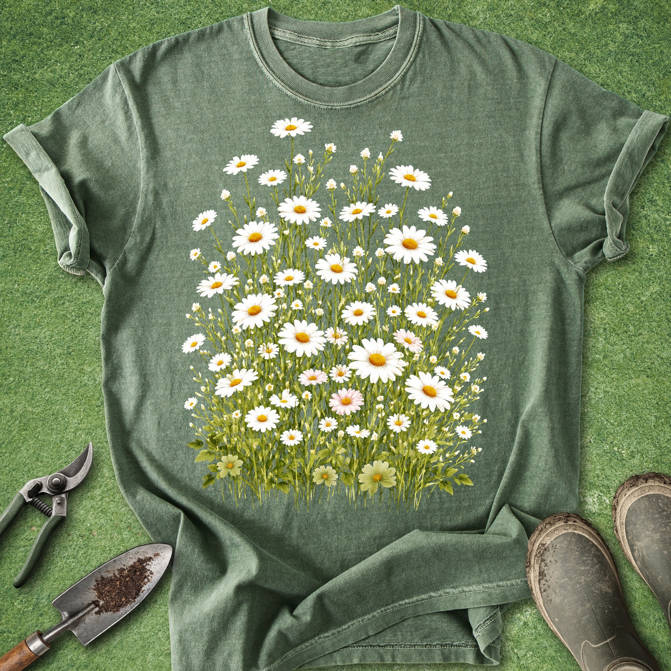 daisy flower shirt wildflower botanical floral t shirt cottagecore nature lover aesthetic garden shirt