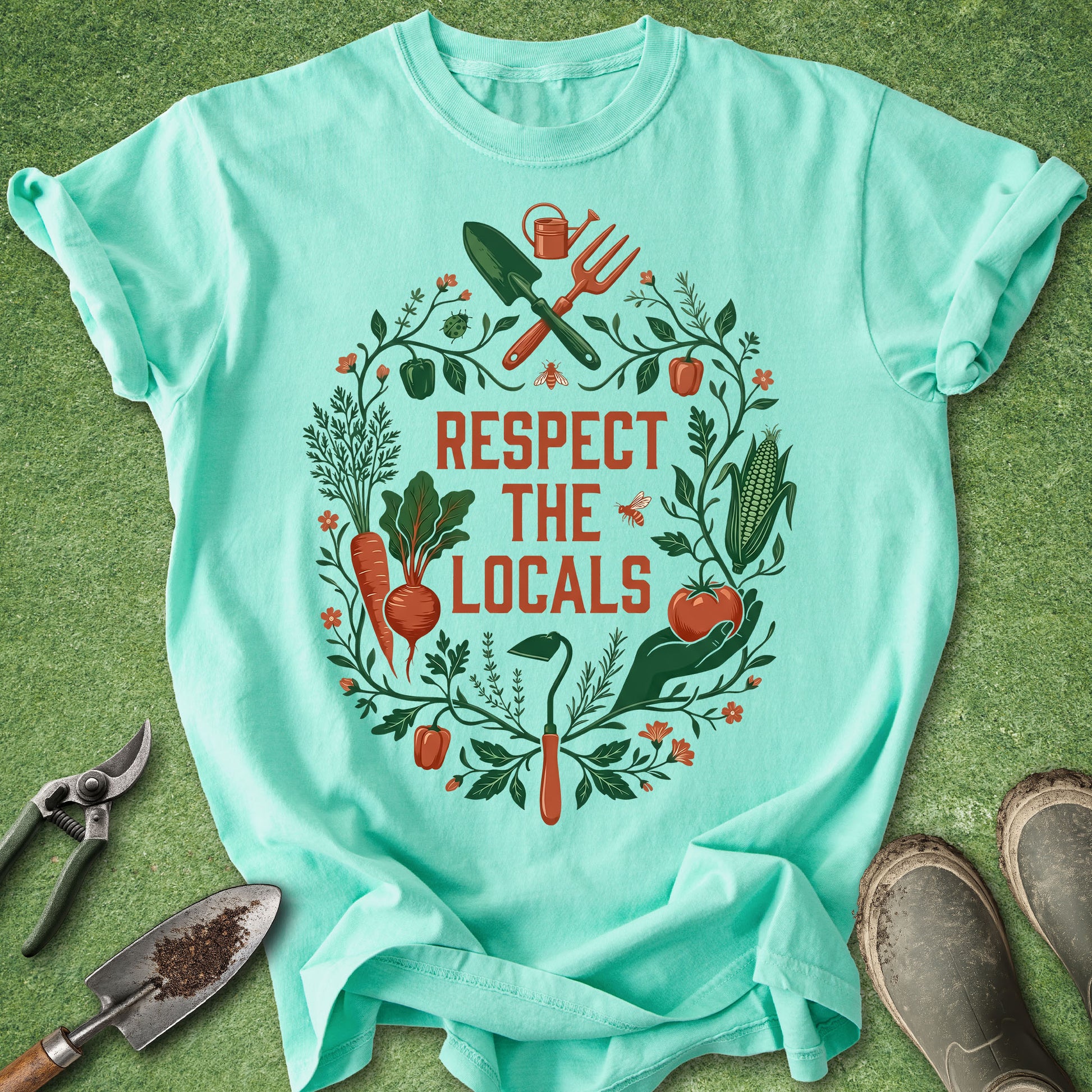 plant lover t-shirt with nature illustration